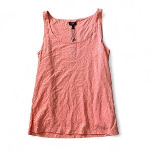 Talbots orange  sequin tank top Size S NWT
